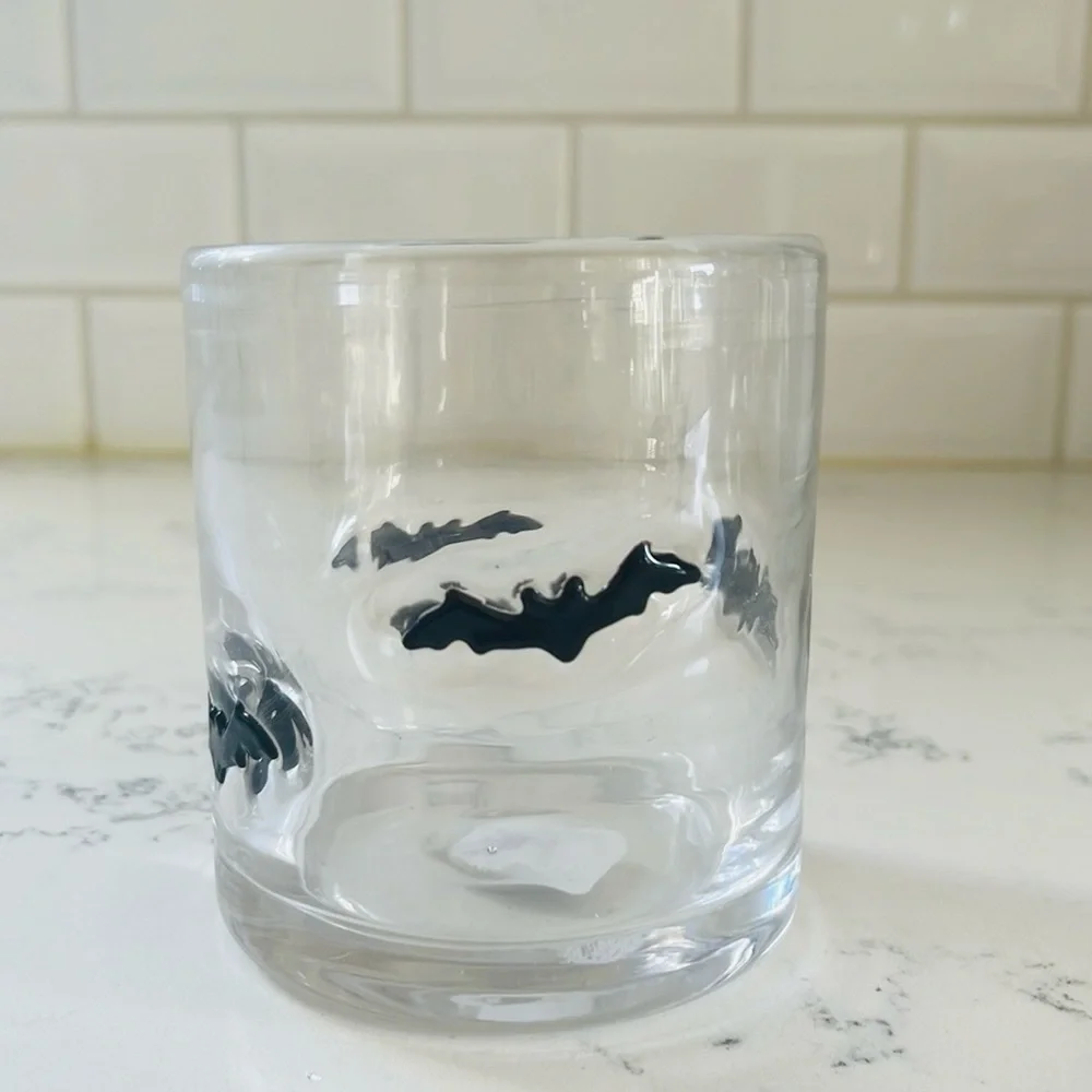 Crate&barrel 🦇 Bat Double Old-Fashioned Glass
